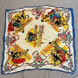 Colorful Equestrian Print Scarf